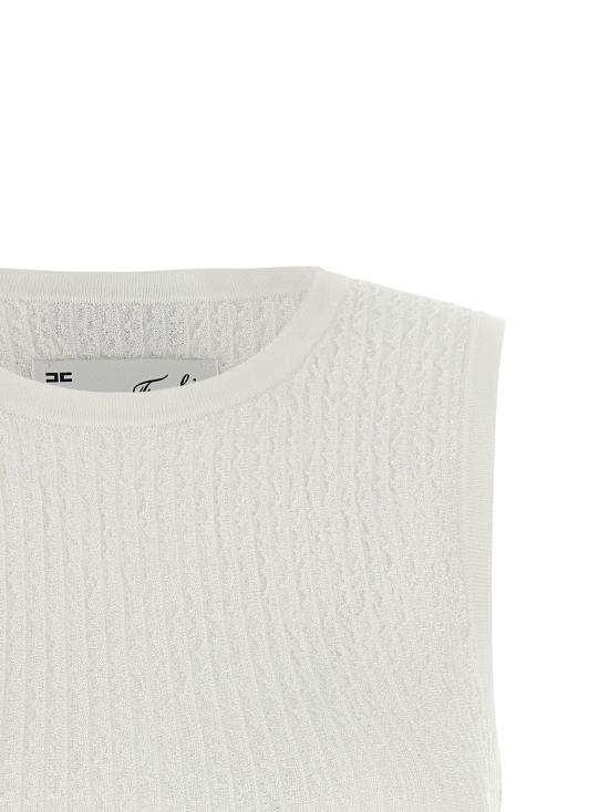26FW 엘리자베타프랜치 민소매 티셔츠 TK01S66E2360 White - ELISABETTA FRANCHI