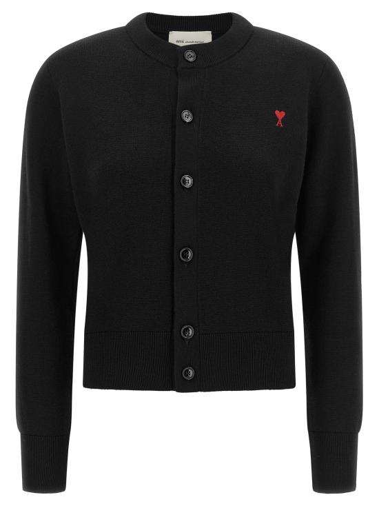 26FW 아미 크루넥 울 가디건 FKC361001009 Black