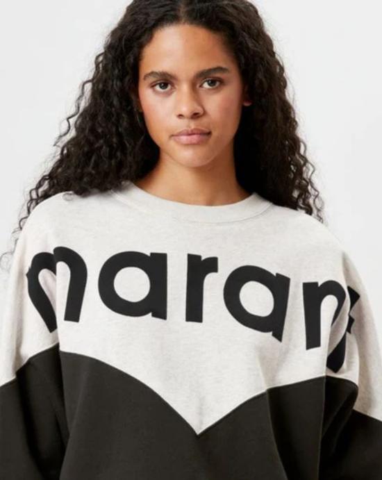  이자벨마랑 휴스턴 투톤 마랑 스웨트셔츠 SW0006FA A1M08E02FK Faded black - ISABEL MARANT