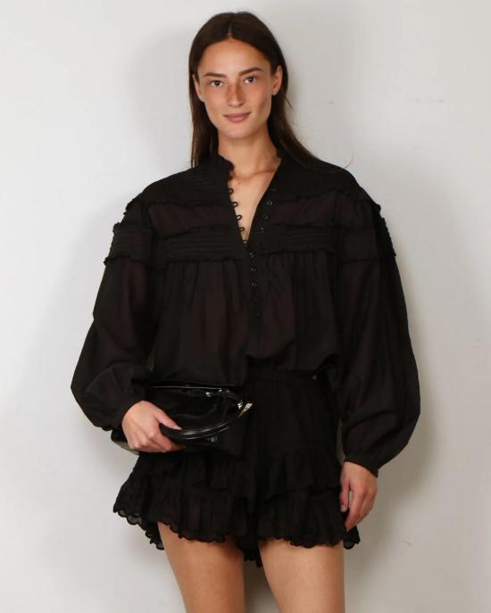  이자벨마랑 블라우스 HT0914FB B3J04E01BK Black - ISABEL MARANT