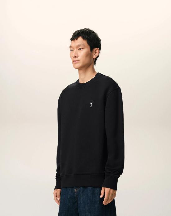  아미 ADC 크루넥 스웨트 셔츠 HSW763730 045 Noir blanc creme - AMI
