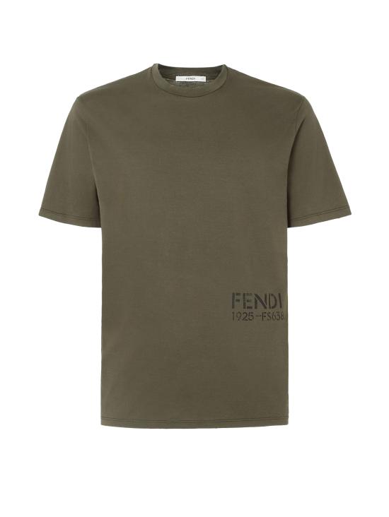 26FW 펜디 반팔 티셔츠 FY1370 B19QF0QQ4 MILITARY GREEN