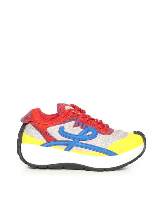 26FW 로에베 포고 테크니컬 니트 스웨이드 스니커즈 L815282XAY 0132 RED BLUE WHITE