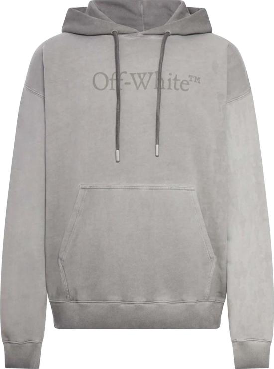 25FW 오프화이트 런더리 스케이트 후드 티셔츠셔츠 OMBB085F25FLE00V1212 LICHTGREY
