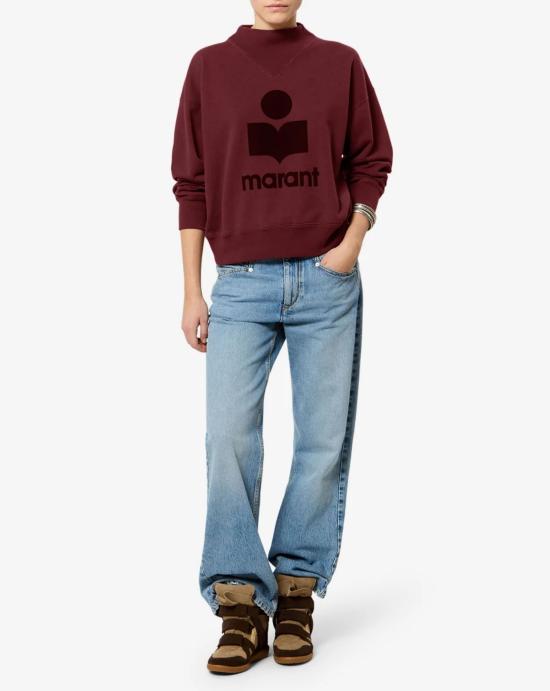  이자벨마랑 모비 스웨트셔츠 SW0003FA A1M07EBYBY Burgundy burgundy - ISABEL MARANT