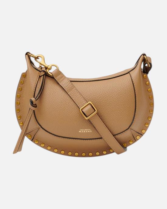  이자벨마랑 오스칸 문 풀 그레인 레더 스터드 바게트 숄더백 PP0003FA D1C04M50CU Cappuccino
