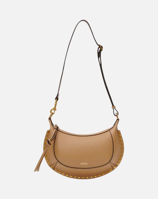  이자벨마랑 오스칸 문 풀 그레인 레더 스터드 바게트 숄더백 PP0003FA D1C04M50CU Cappuccino - ISABEL MARANT