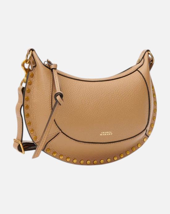  이자벨마랑 오스칸 문 풀 그레인 레더 스터드 바게트 숄더백 PP0003FA D1C04M50CU Cappuccino - ISABEL MARANT