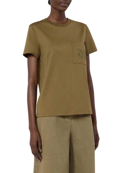 26FW 막스마라 반팔 티셔츠 2621946051600 006 KHAKI SCURO - MAX MARA