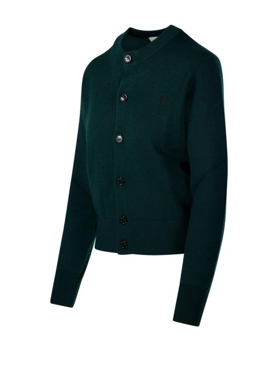 26FW 아미 크루넥 울 가디건 FKC361 001 A258 VERT BOUTEILLE NOIR - AMI