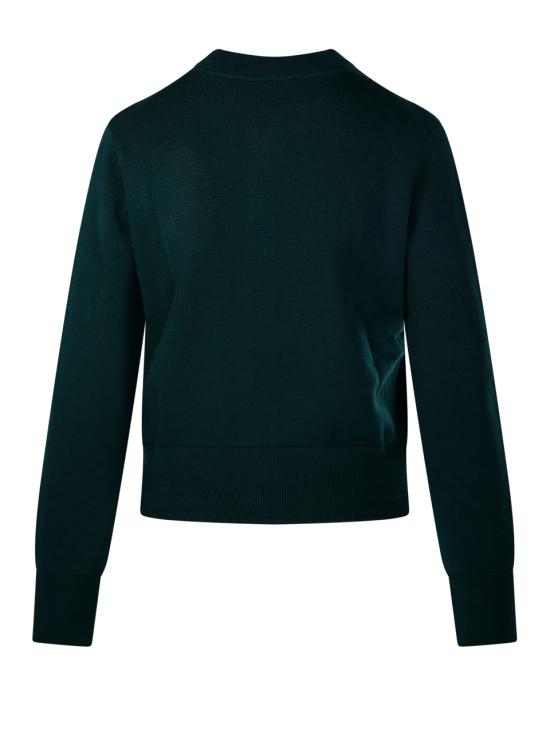 26FW 아미 크루넥 울 가디건 FKC361 001 A258 VERT BOUTEILLE NOIR - AMI