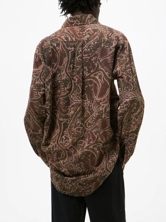 26SS 아워레가시 바스트 셔츠 오버다이드 스네이크 페이즐리 프린트 M2262VSPOVERDYEDSNAKE Brown - OUR LEGACY