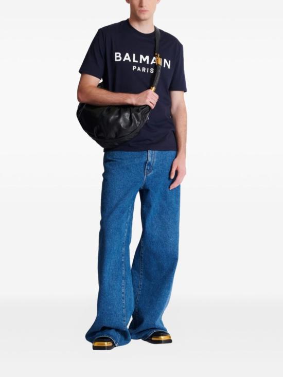 26SS 발망 반팔 티셔츠 GH1EG000BD45SIV Blue - BALMAIN