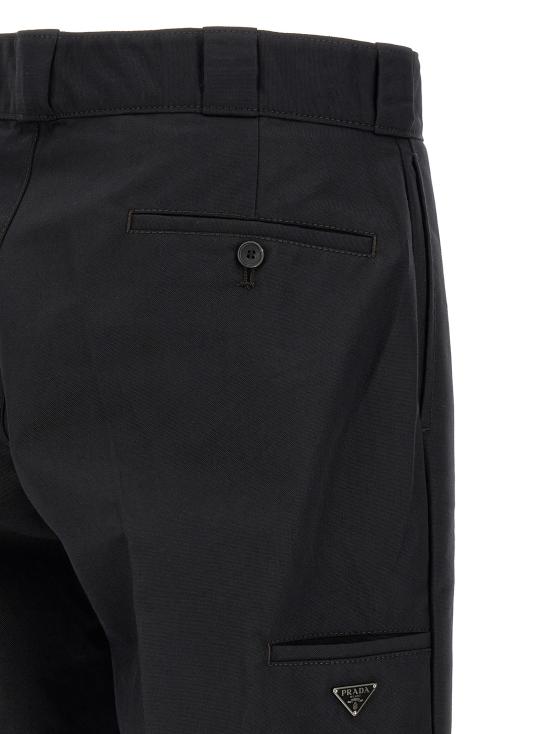 26FW 프라다 테크니컬 캔버스 팬츠 GEP272S1826287F0557 Black - PRADA