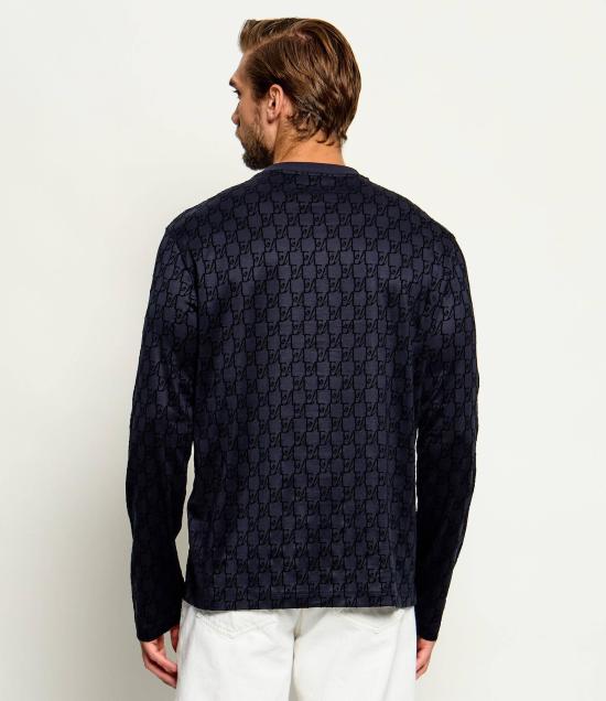 26FW 엠포리오 아르마니 긴팔 티셔츠 EM007338 AF10017 FB569 Blu - EMPORIO ARMANI