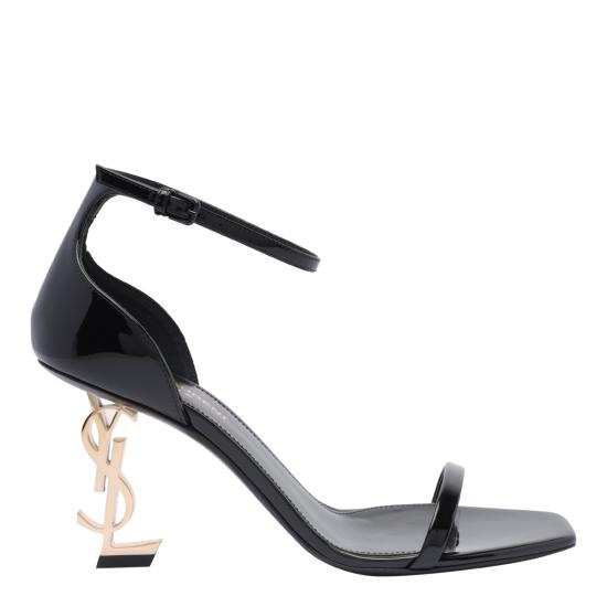26FW 생로랑 페이턴트 레더 오피움 샌들 557679 1TV1A1000 BLACK