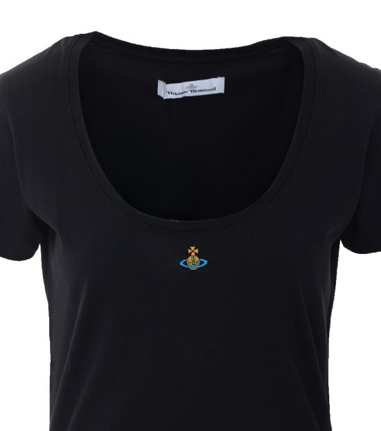 26FW 비비안웨스트우드 반팔 티셔츠 3G01002G J00BLN401 Black - VIVIENNE WESTWOOD