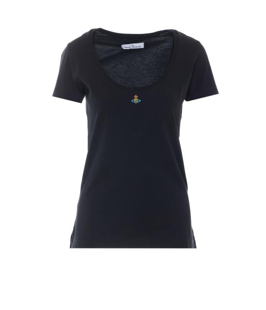 26FW 비비안웨스트우드 반팔 티셔츠 3G01002G J00BLN401 Black