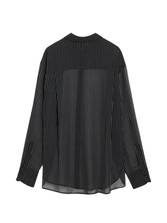 26FW 더프랭키샵 셔츠 CHFS21094811 BLACK WHITESTRIPE - THE FRANKIE SHOP