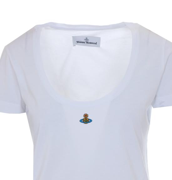 26FW 비비안웨스트우드 반팔 티셔츠 3G01002G J00BLA401 White - VIVIENNE WESTWOOD