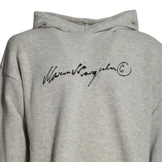 26SS MM6 메종마르지엘라 후드 티셔츠 SH0HL0051M13288 806S Grigio chiaro - MM6 MAISON MARGIELA