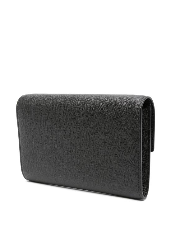 26FW 생로랑 그레인 레더 업타운 체인 지갑 6077881GF0J 1000 Nero - SAINT LAURENT