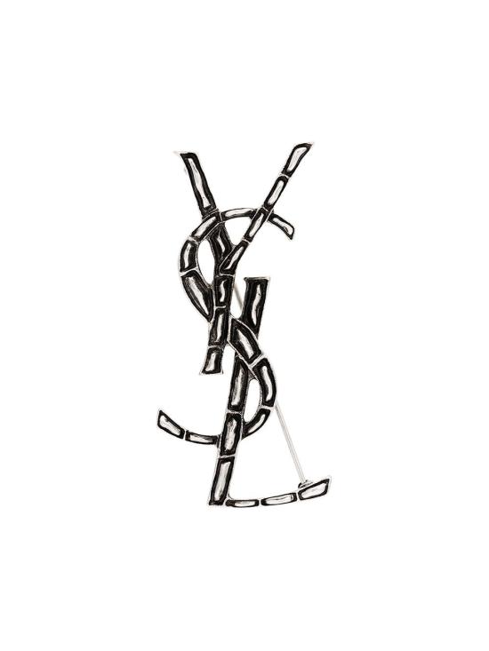 26FW 생로랑 YSL 오피움 크로커다일 브로치 470371Y1500 8142 Argento