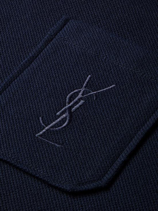 26FW 생로랑 폴로 티셔츠 862765Y38FL 4035 Blu - SAINT LAURENT