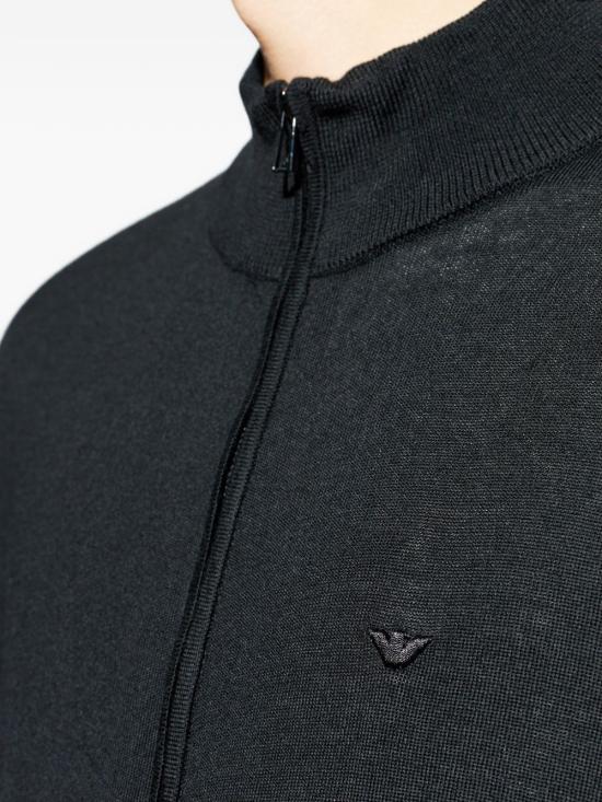 26FW 엠포리오 아르마니 집업 니트 EM004379 AF23421UC001 BLACK - EMPORIO ARMANI