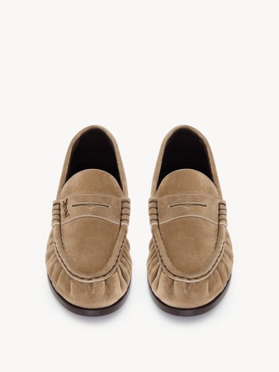 26FW 생로랑 르 로퍼 수플 수에드 A001MM27DTT 9741 BEIGE - SAINT LAURENT