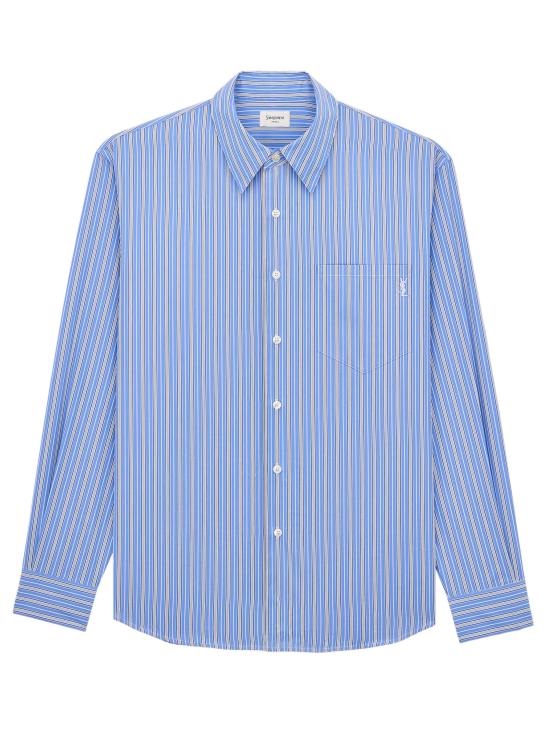26FW 생로랑 긴팔 셔츠 A001QBY2O08 4272 Azzurro