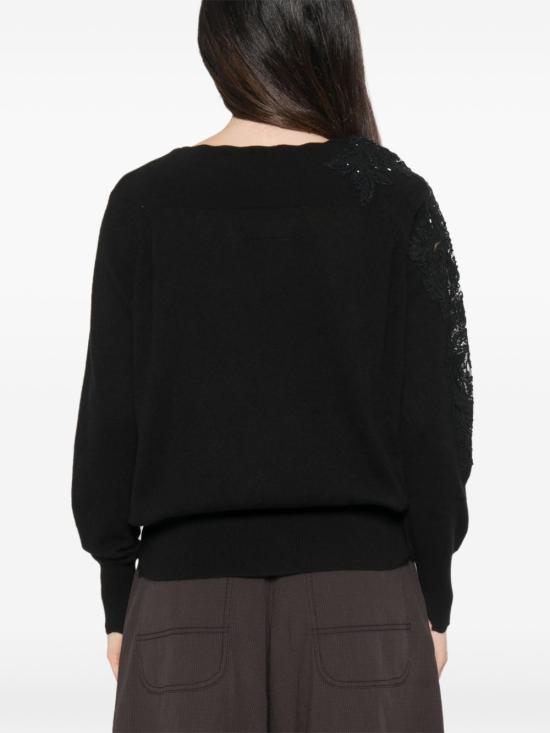 26FW 에르마노 설비노 스웨터 D495M331APCT PYU95708 BLACK - ERMANNO SCERVINO