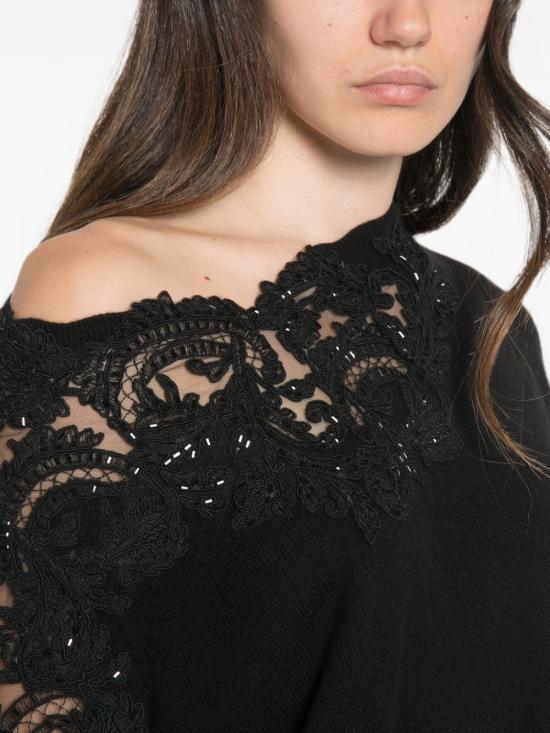 26FW 에르마노 설비노 스웨터 D495M331APCT PYU95708 BLACK - ERMANNO SCERVINO