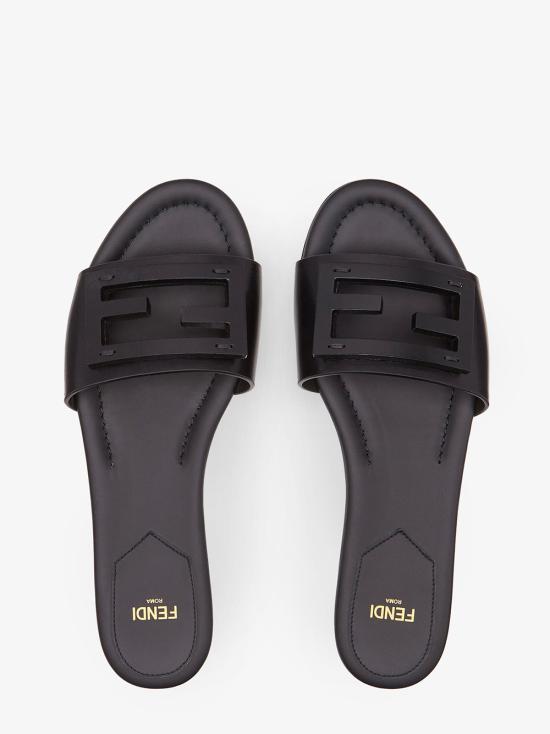26FW 펜디 바게트 레더 슬라이드 8R8136AE7T F0ABB Nero - FENDI