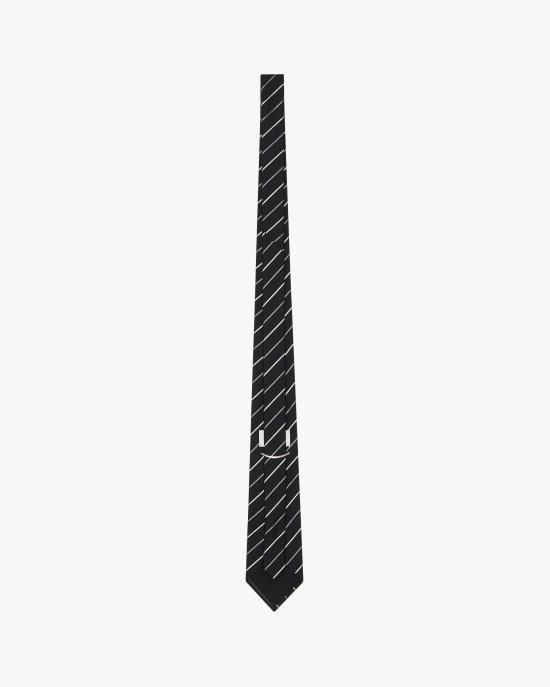 26FW 생로랑 넥타이 8250653Y009 1088 Nero - SAINT LAURENT