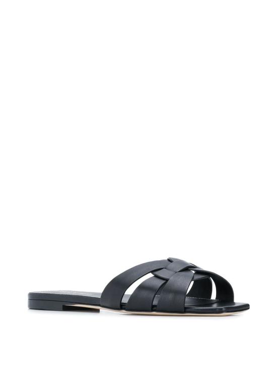 26FW 생로랑 스무스 레더 트리뷰트 플랫 뮬 571952BDA00 1000 Nero - SAINT LAURENT