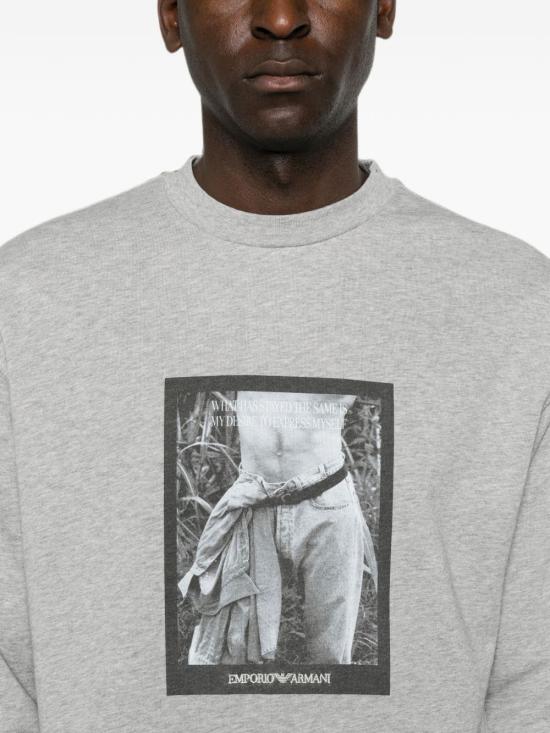 26FW 엠포리오 아르마니 긴팔 티셔츠 EM006933 AF27740F8301 GREY - EMPORIO ARMANI