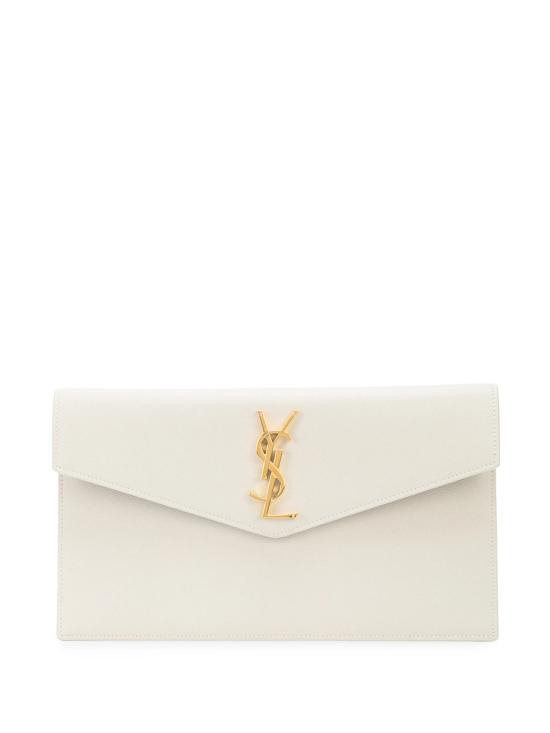 26FW 생로랑 업타운 파우치 클러치백 5657391GF0J 9207 Bianco