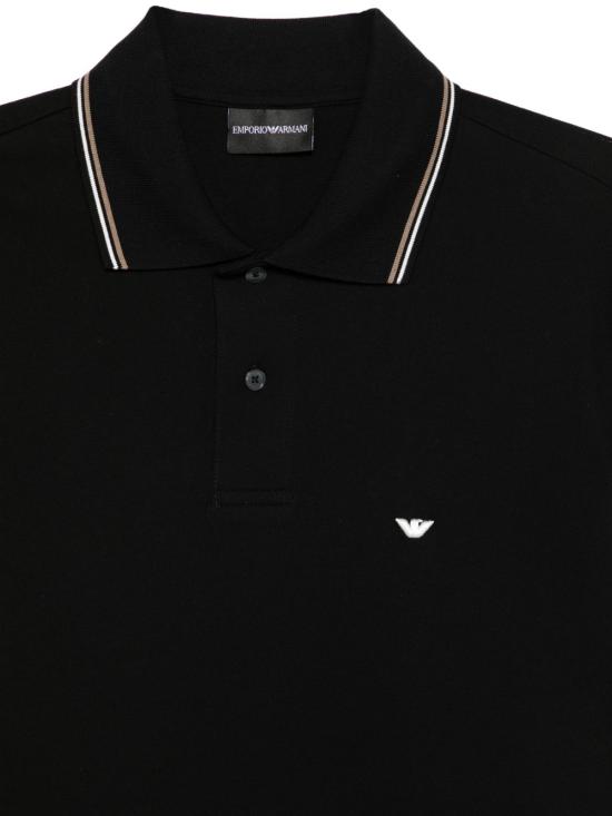 26FW 엠포리오 아르마니 폴로 티셔츠 EM004606 AF23090UC001 BLACK - EMPORIO ARMANI