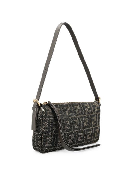 26FW 펜디 FF 자카드 지퍼 탑 스몰 숄더백 8BS123 B17A F14YN TAB MR EBANO - FENDI
