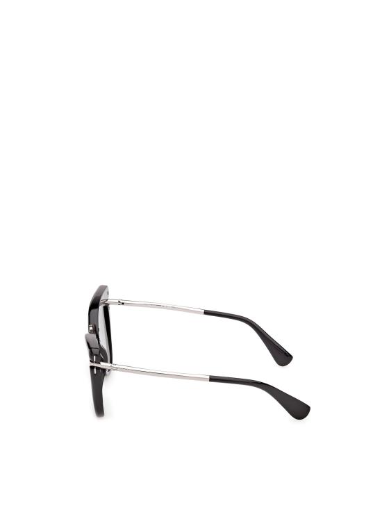 26FW 막스마라 선글라스 MM0186 01B SHINY BLACK LIGHT RUTHENIUM - MAX MARA