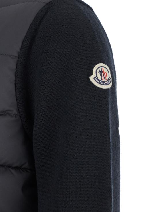 26FW 몽클레어 패딩 울 집업 가디건 9B00036 M1131 999 BLACK DOM - MONCLER