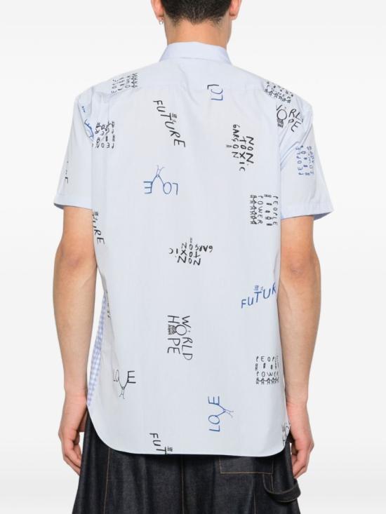 26SS 꼼데가르송 반팔 셔츠 FQB0450511 Blue - COMME DES GARCONS