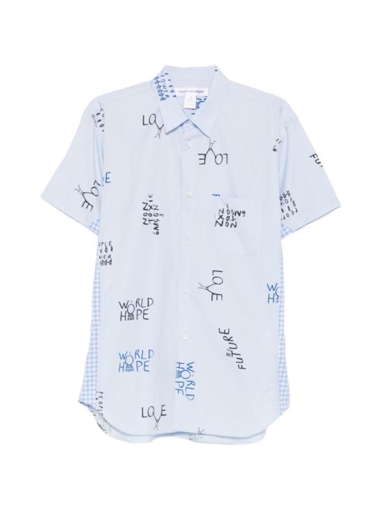 26SS 꼼데가르송 반팔 셔츠 FQB0450511 Blue - COMME DES GARCONS