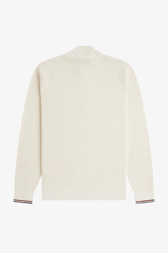 26FW 프레드페리 집업 니트 K8557 170 Ecru - FRED PERRY