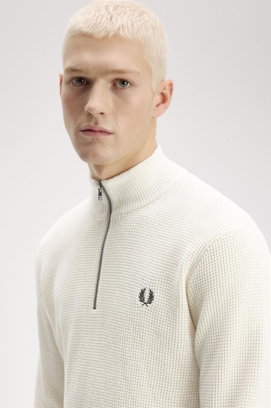 26FW 프레드페리 집업 니트 K8557 170 Ecru - FRED PERRY