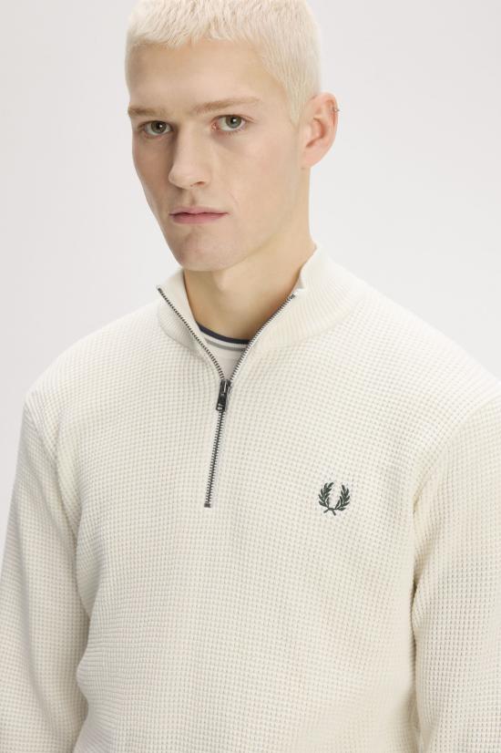 26FW 프레드페리 집업 니트 K8557 170 Ecru - FRED PERRY