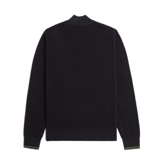 26FW 프레드페리 집업 니트 K8557 198 Black - FRED PERRY
