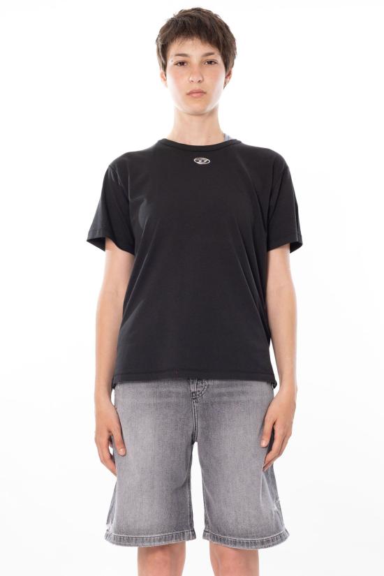 26SS 디젤 T-노미-Od-S1 코튼 티셔츠 A20399 0JMBB 900 Black