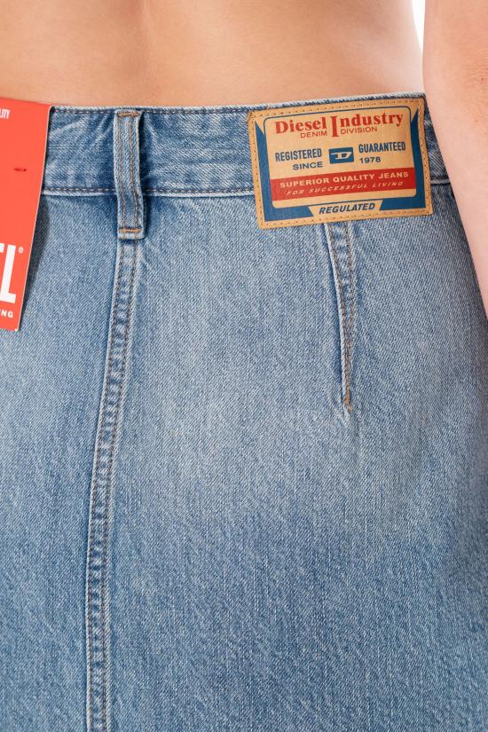 26SS 디젤 드-아드 데님 버튼-프론트 미니스커트 A17916 0IRAC 01 Denim - DIESEL
